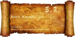 Bort Karméla névjegykártya